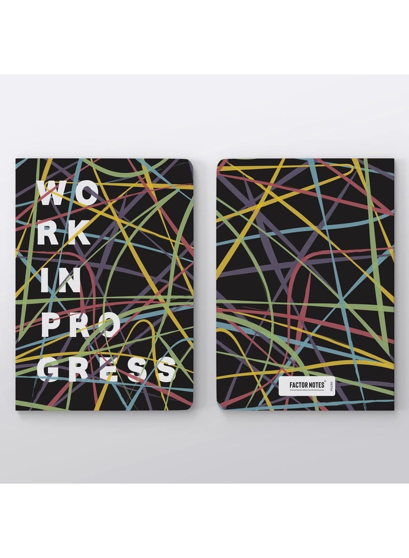 FACTOR NOTES دفتر ملاحظات مقاس A5 مغلف ناعم مع خطوط بسماكة 90 جرام و 160 صفحة - Image 3